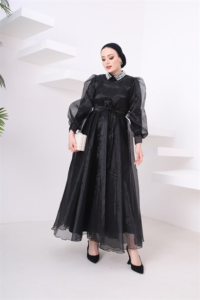 Lara Abiye Elbise Siyah