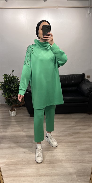 Lennon Scuba Taşlı Takım Benetton Yeşili 
